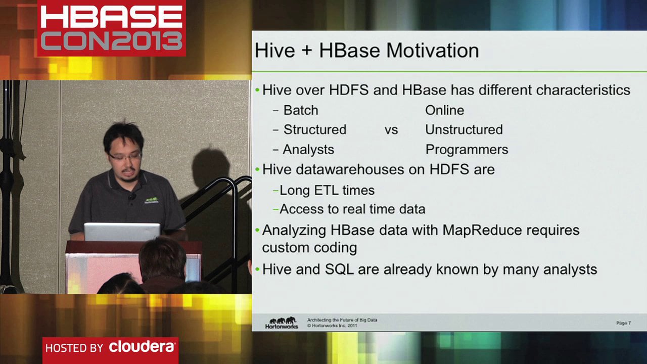 HBaseCon 2013: Integration Of Apache Hive And HBase On Vimeo