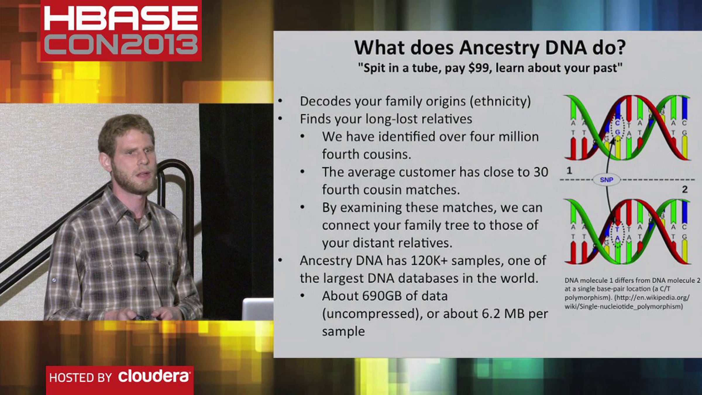 HBaseCon 2013:  Apache HBase, Apache Hadoop, DNA and YOU!