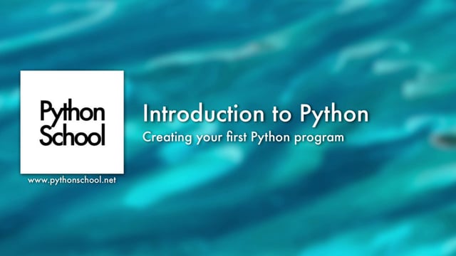Basics of Python Programming on Vimeo