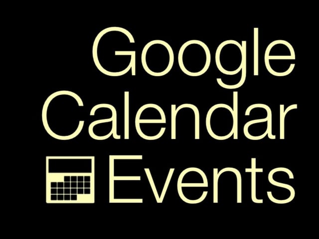 Google Calendar Events Plugin