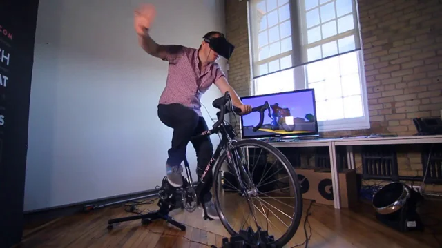 Indoor bike trainer virtual reality hot sale