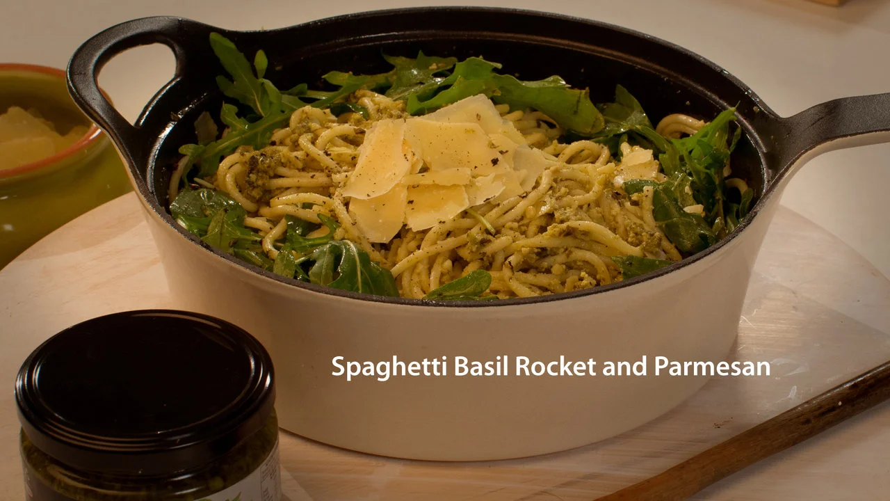 AF1-I04 Spaghetti Basil Rocket and Parmesan on Vimeo