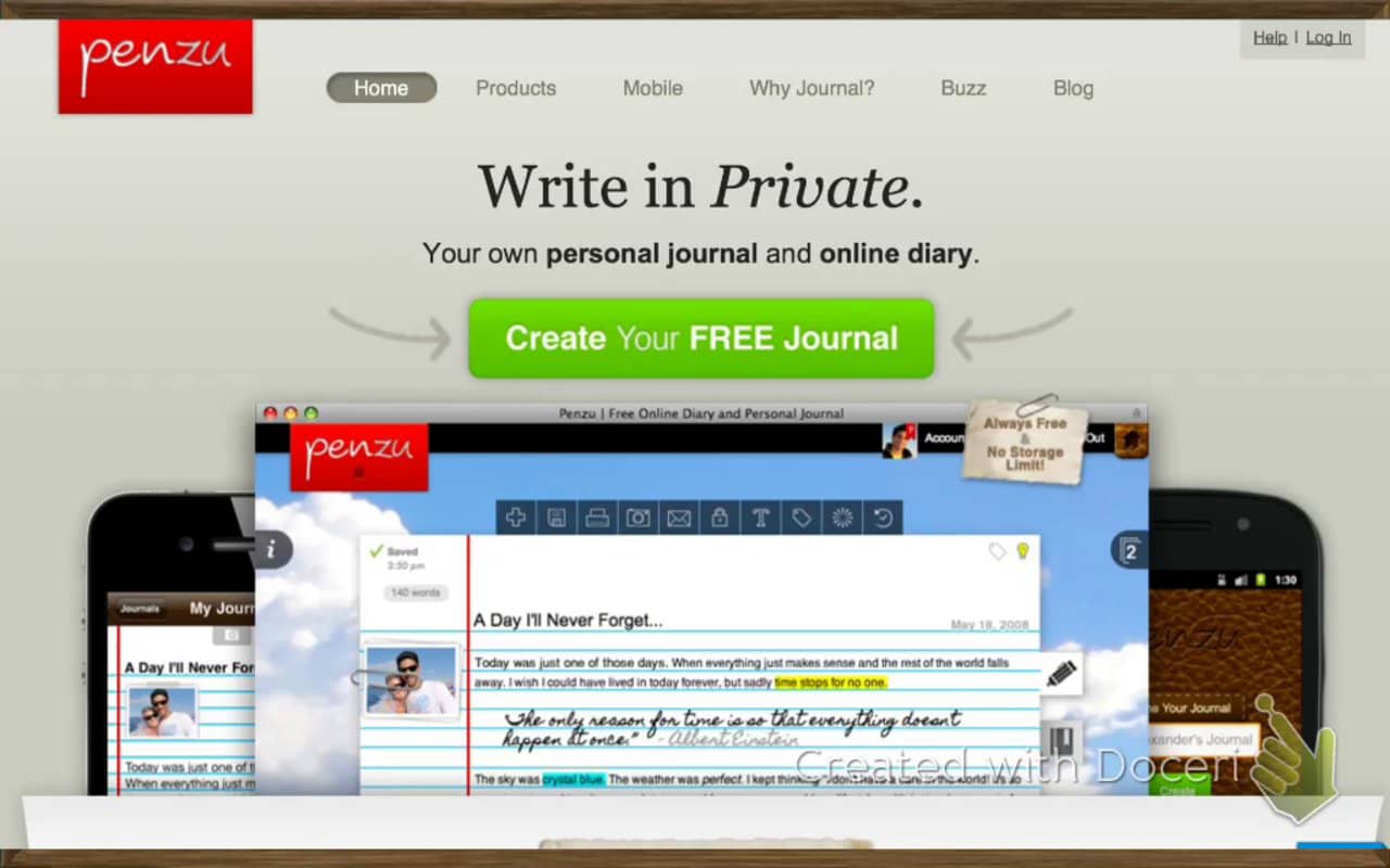 Directions about penzu journaling on vimeo