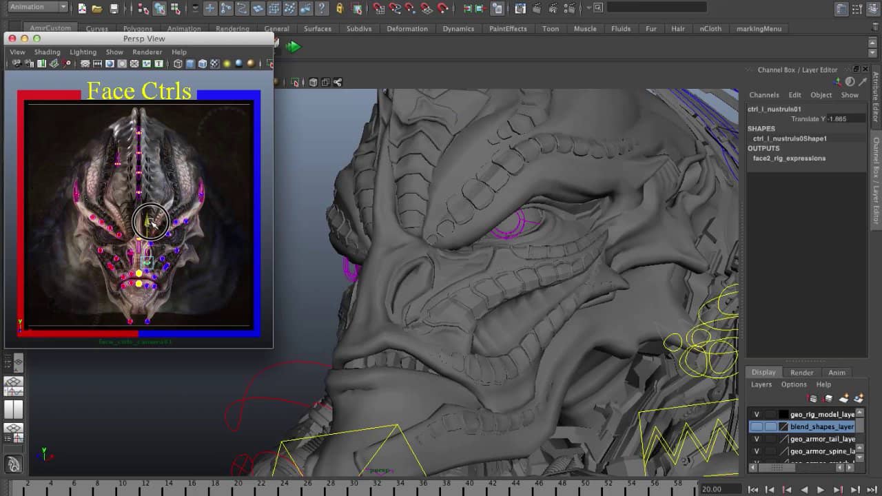 Lukruk rig Lesson 04 part1 facial rig - curve rigging on Vimeo