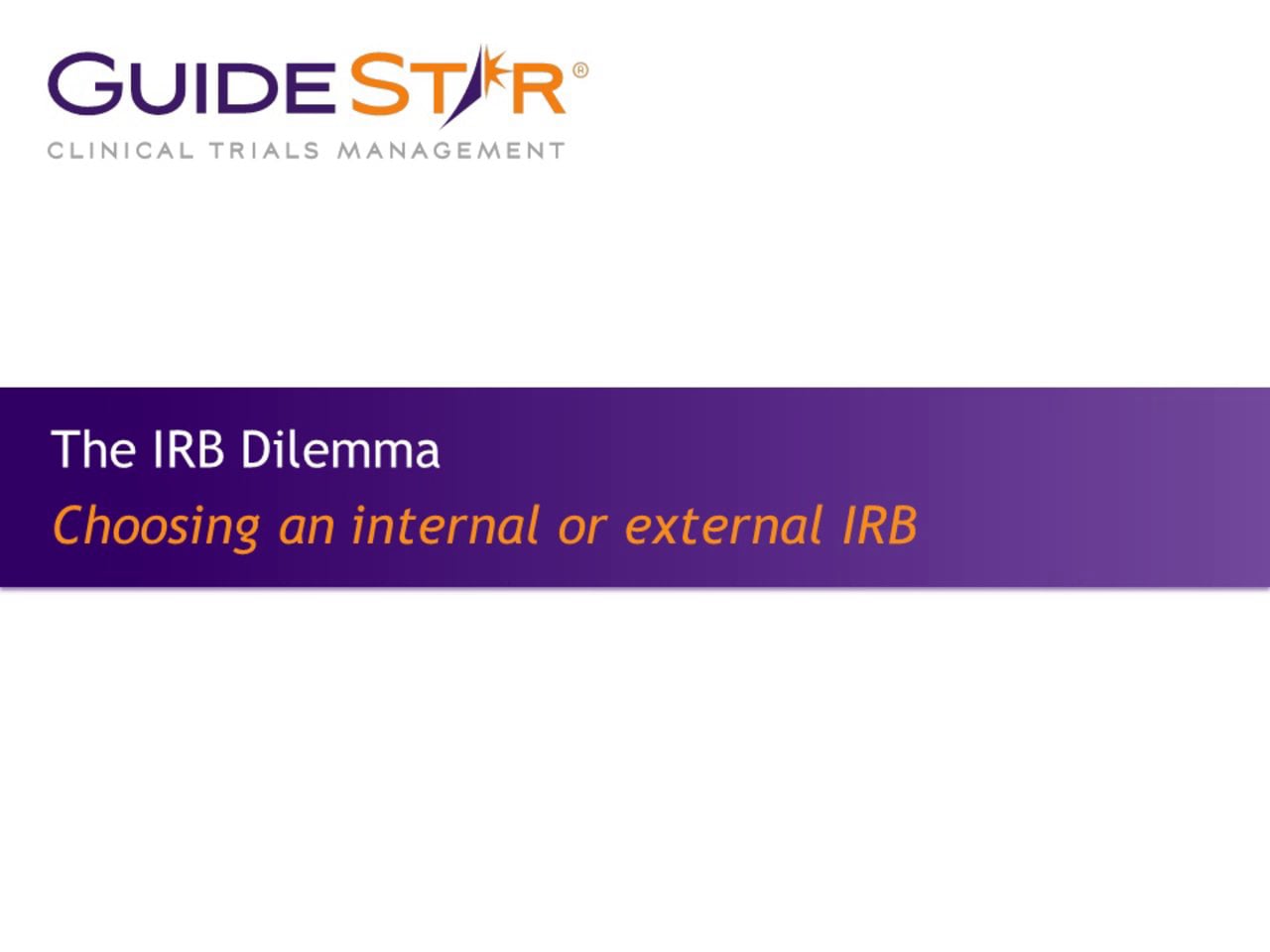 The IRB Dilemma: Internal Vs External IRBs On Vimeo