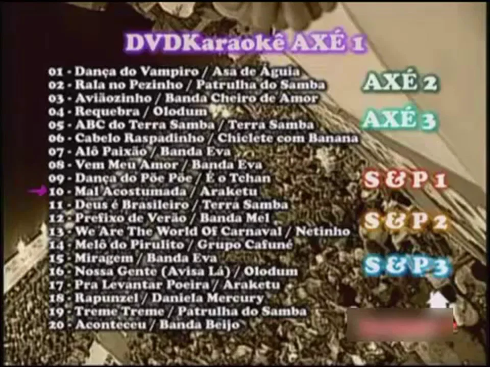 Pop Rock, Axé, Pagode, Mpb, Sertanejo, Hits. 8 Dvds Karaokes