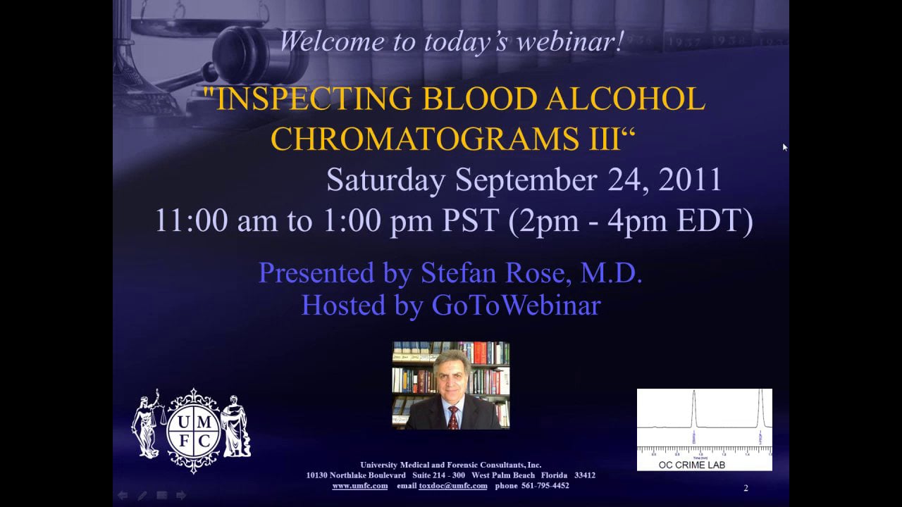 COMPLETE INSPECTING BLOOD ALCOHOL CHROMATOGRAMS III