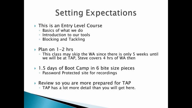 6 Week Basic Training Course Wk 5 on Vimeo