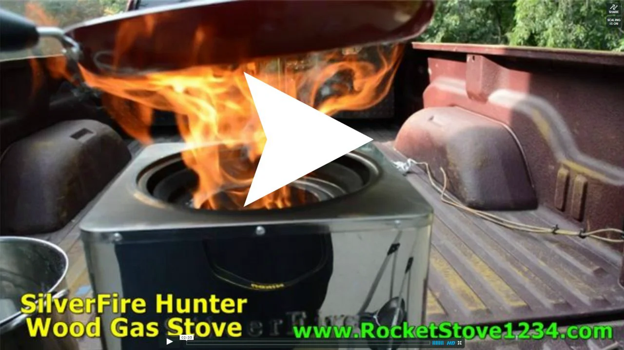 Silver Fire Hunter Wood Gas Stove Burning and Cooking 720p on Vimeo