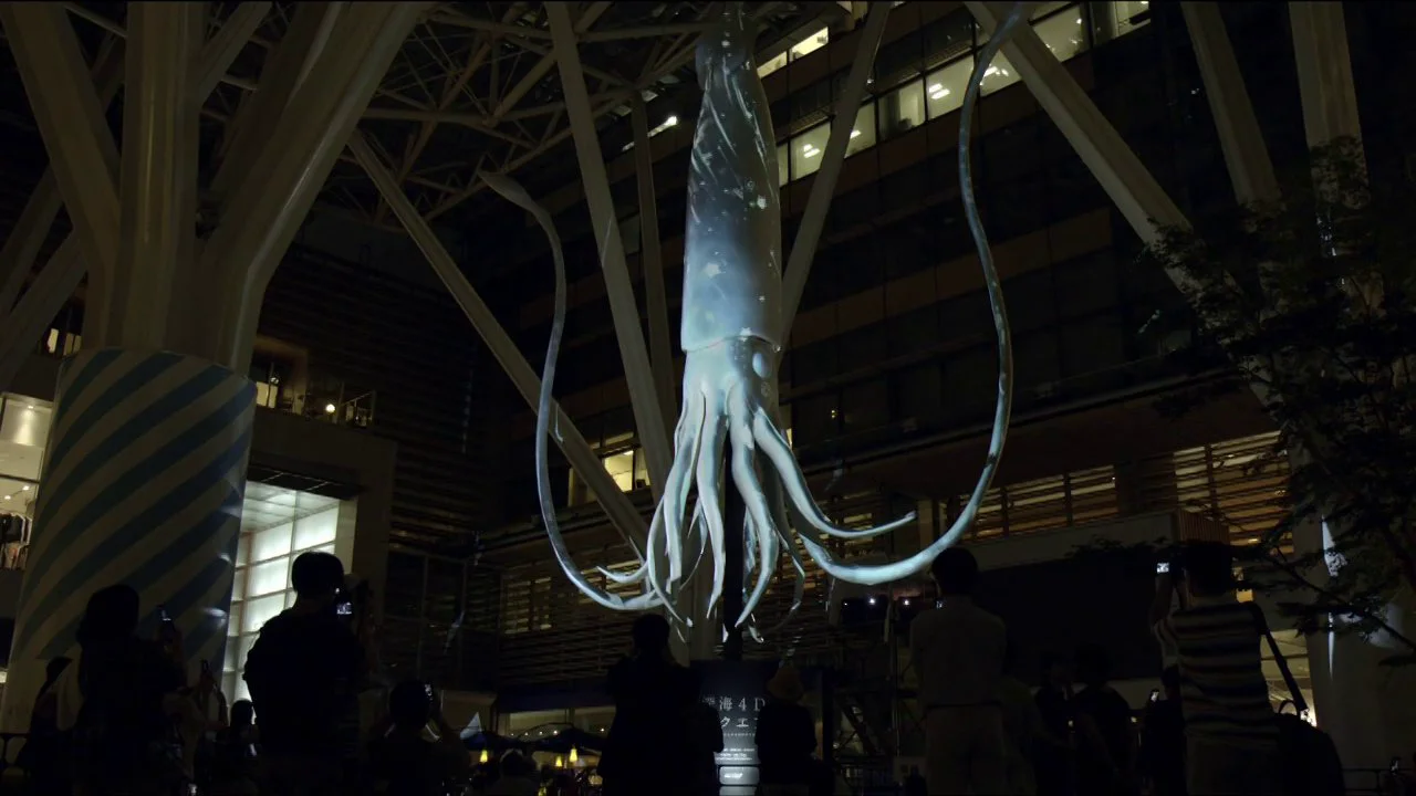 深海4Dスクエア -夏の夜に浮かび上がる幻のダイオウイカ-｜WORKS｜P.I.C.S.