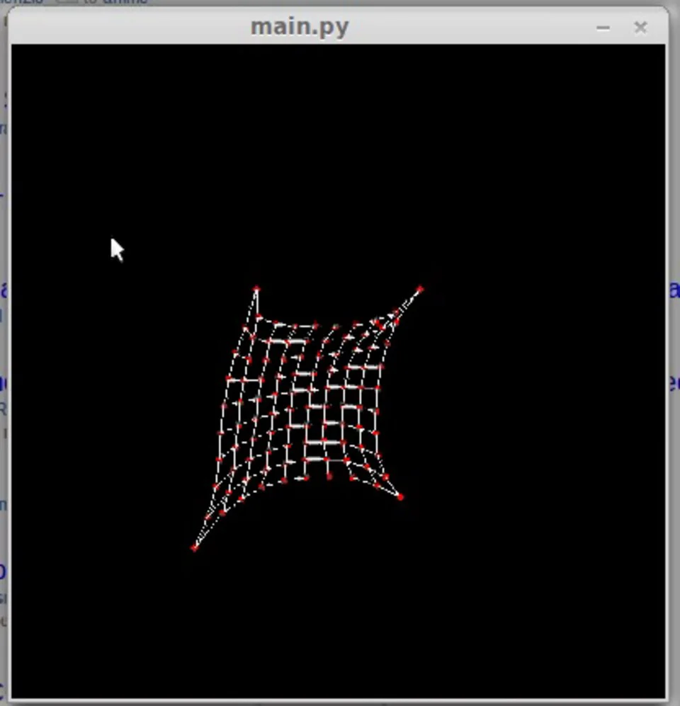 Cloth simulation using Verlets Integration in Python
