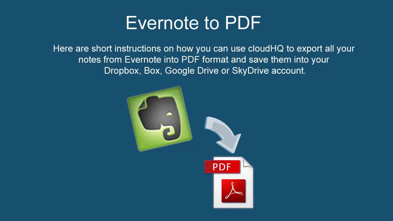 Evernote to PDF on Vimeo