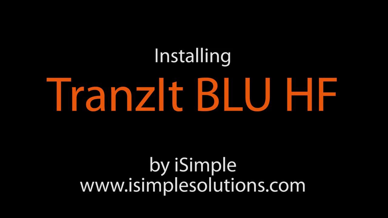 Installing the TranzIt BLU HF on Vimeo