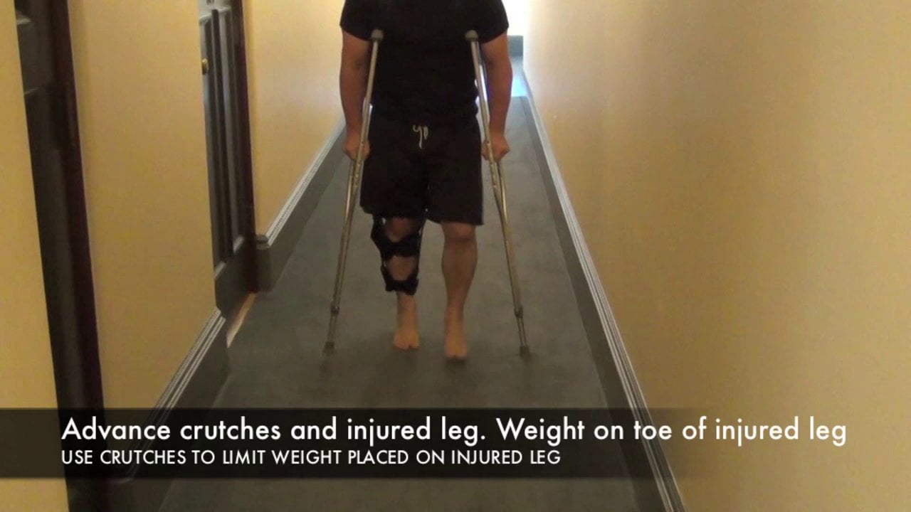 Toe Touch Gait Pattern With Crutches on Vimeo
