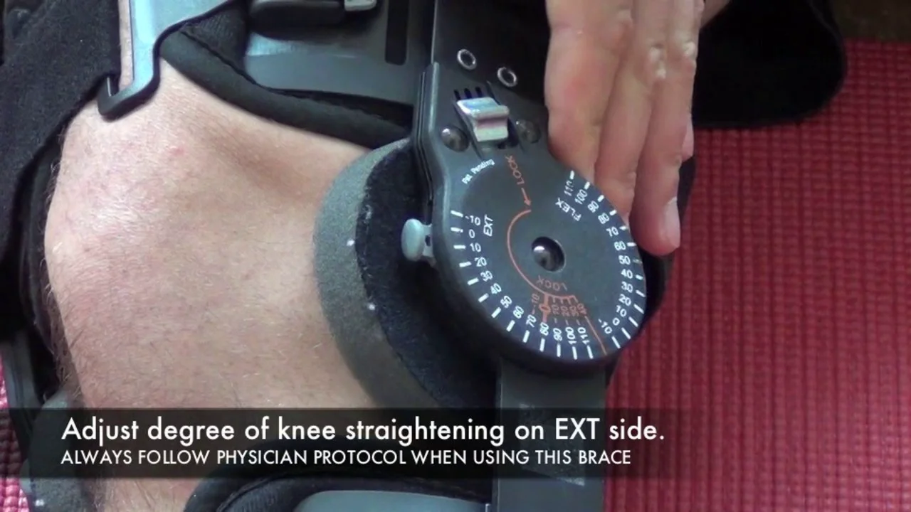 Unlocking, Locking, and Adjusting Bledsoe Knee Brace on Vimeo