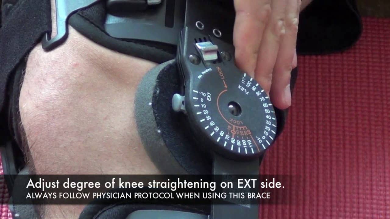Unlocking, Locking, and Adjusting Bledsoe Knee Brace on Vimeo