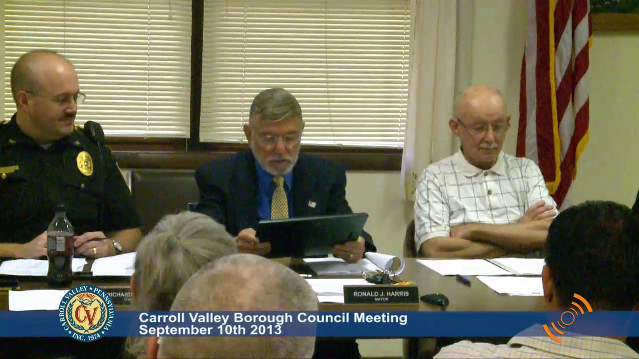 Carroll Valley Borough Council September 2013 on Vimeo