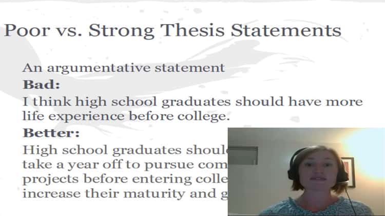 How to Write a Thesis Statement on Vimeo