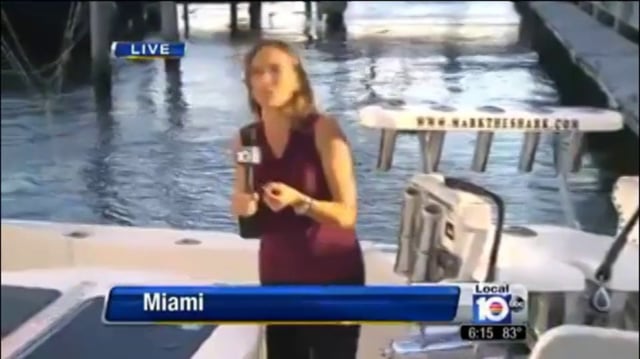 UK COUPLE HOOKS UP GREAT WHITE SHARK OFF MIAMI WITH MARK THE SHARK