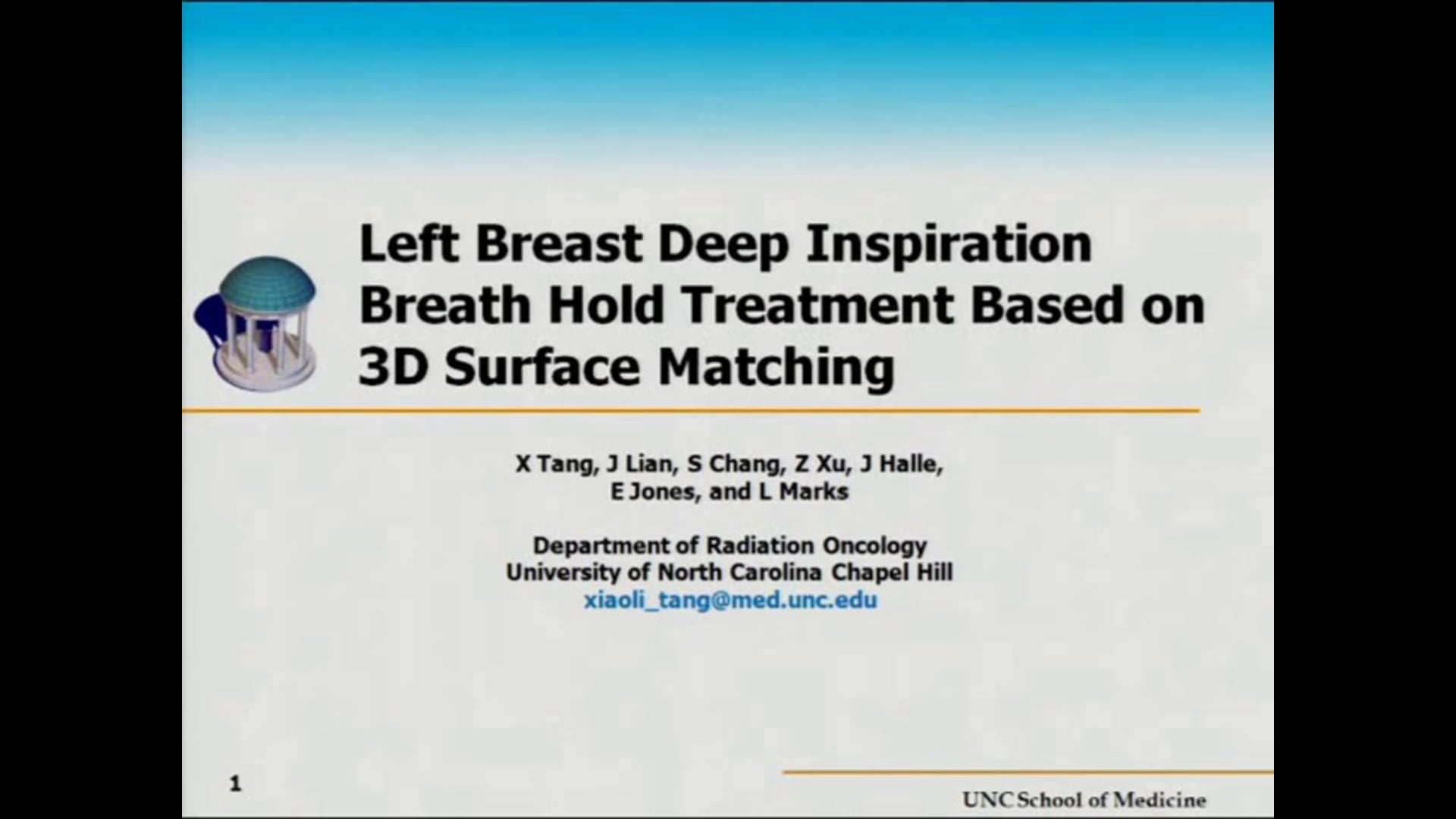 Left Breast Deep Inspiration Breath Hold Treatment Based On 3D Surface Matching