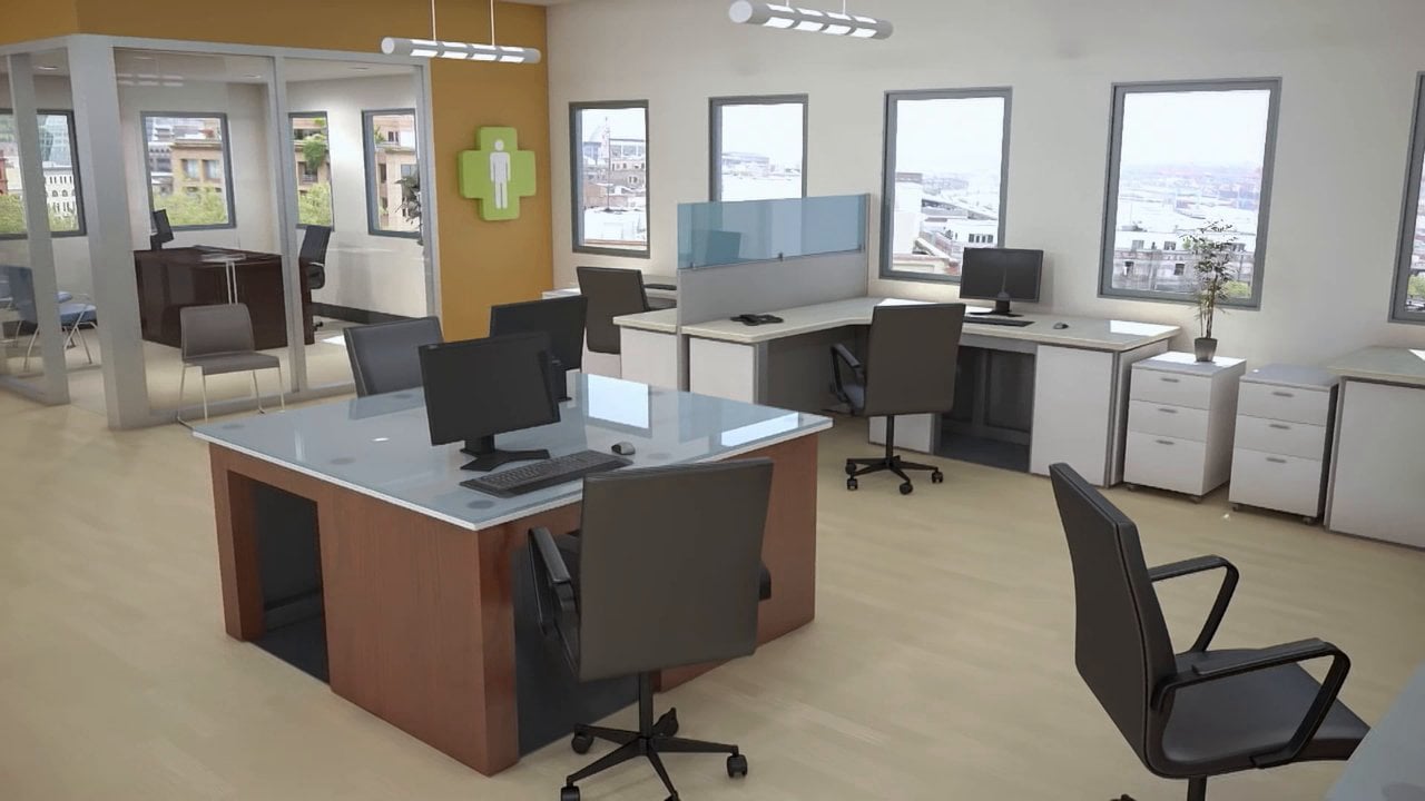 Earthquake Proof Office- flythough