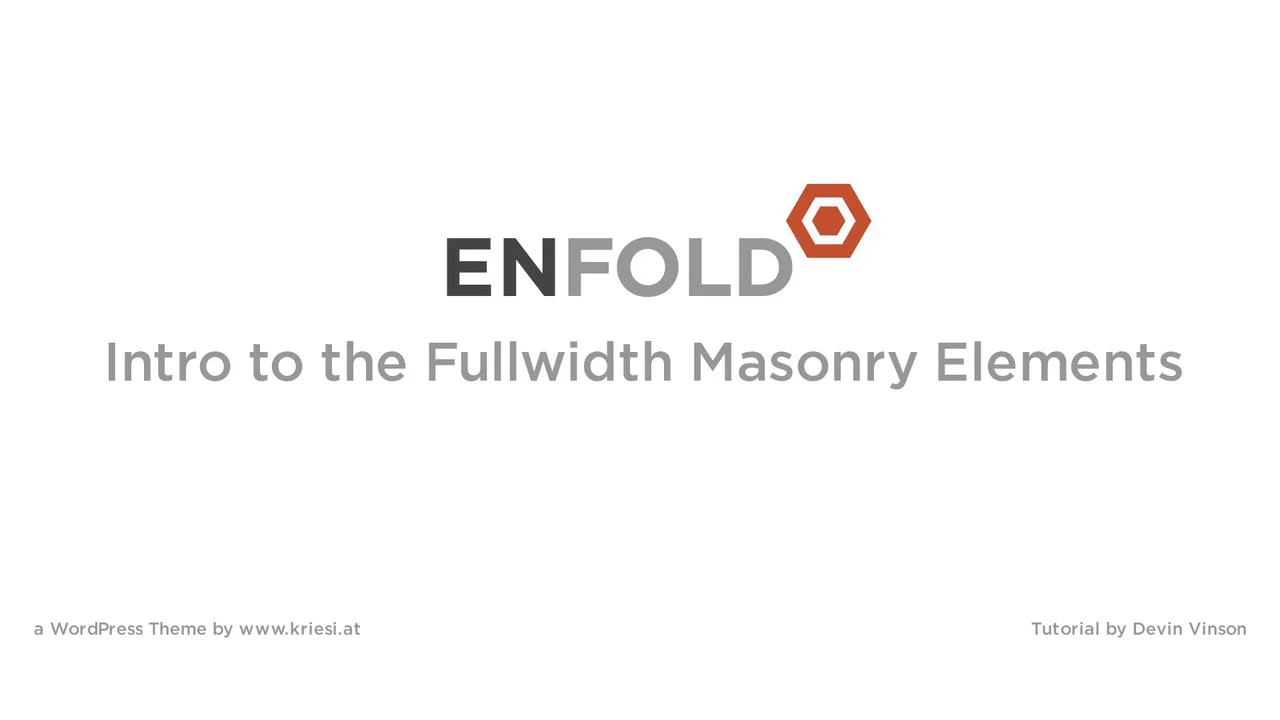 Enfold - Introducing the Fullwidth Masonry Elements