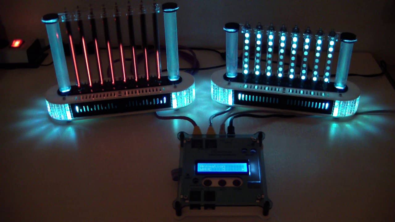 Audio Visualizer with 8 IV-26 VFD tubes and 8 IN-13 bargraph tubes on Vimeo