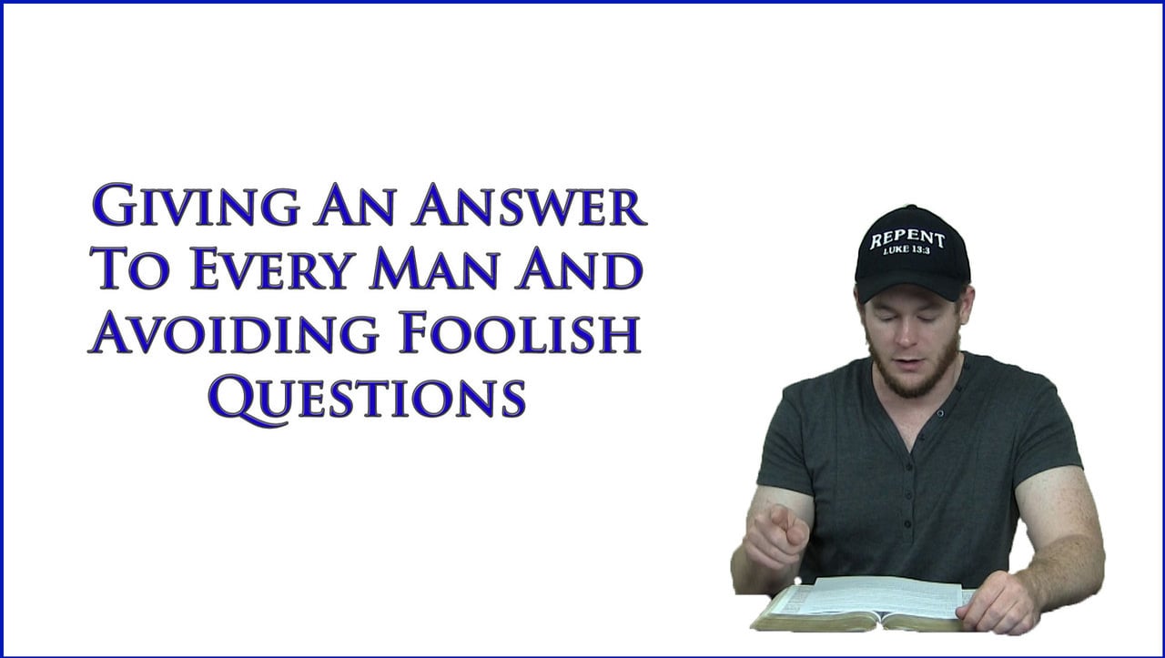 Giving An Answer And Avoiding Foolish Questions on Vimeo
