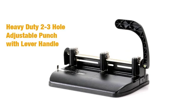 Officemate Adjustable 2-7 Hole Punch. Includes 7 Punch Heads. Punches 5-11  Sheet Capacity, Black with Chrome Trim (90070)