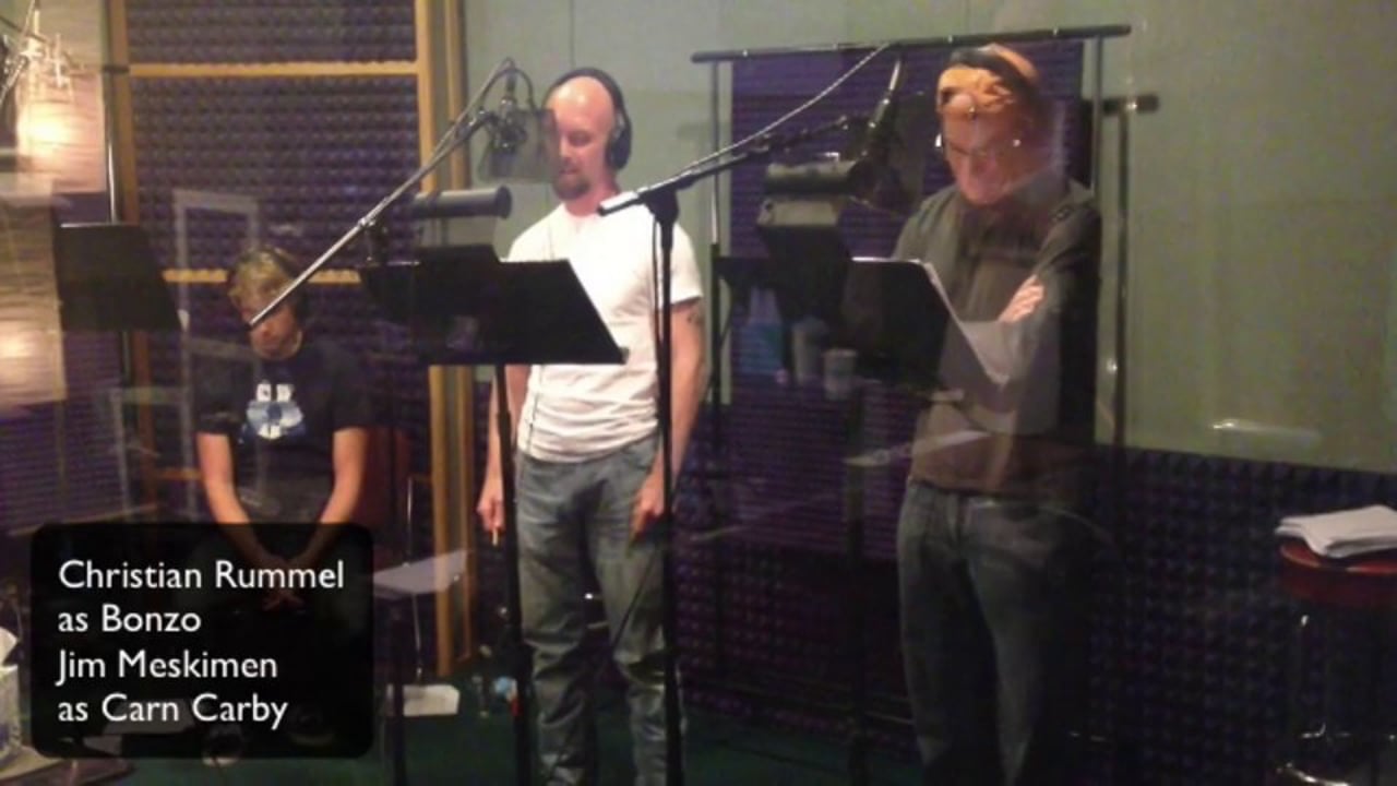 Christian Rummel as BONZO and Jim Meskimen as CARN CARBY