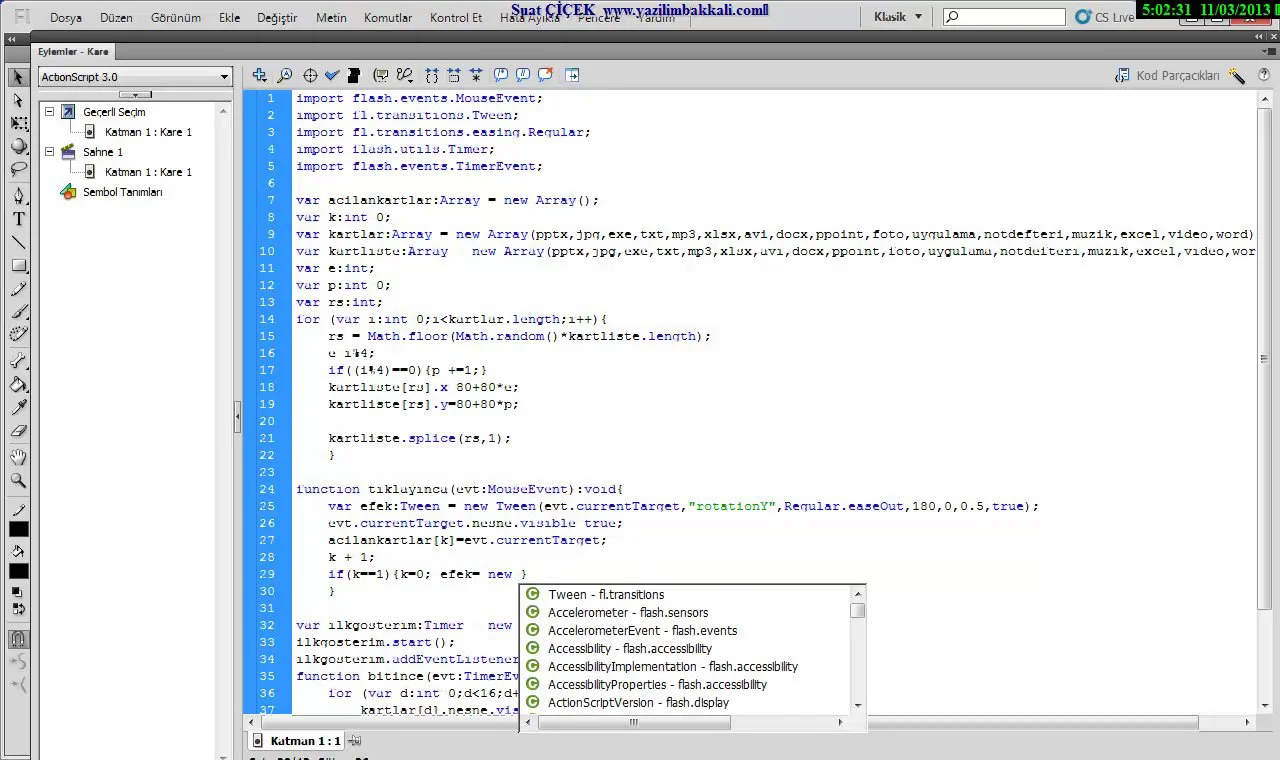 flash as3 hafıza oyunu tasarımı - 6 on Vimeo