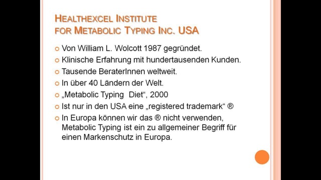 Einführung Metabolic Typing