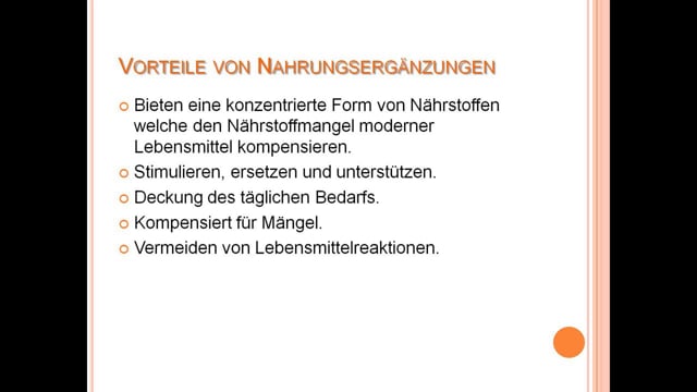 Nahrungsergänzungen