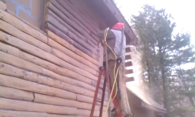 Corn Cob Blasting - Log Home & Cabin ContractorLog Home & Cabin Contractor