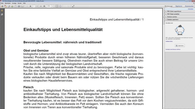 Einkaufstipps und Lebensmittelqualität