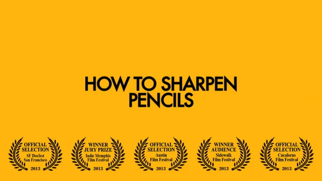 How to Sharpen Pencils,' by David Rees - The New York Times
