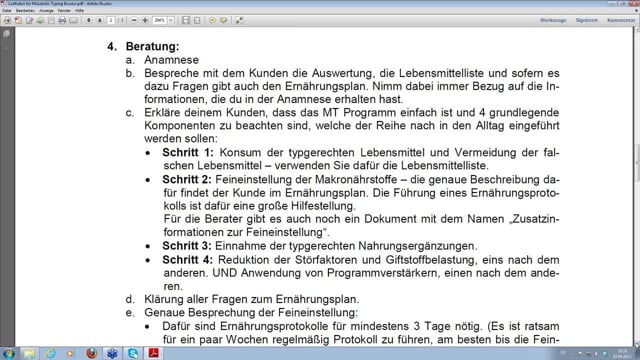 Leitfaden für Metabolic Typing Beraterinnen