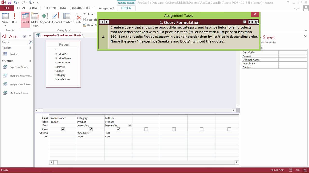 Access Query Criteria Practice on Vimeo