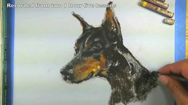 Oil Pastel Tutorial - Dog Portrait