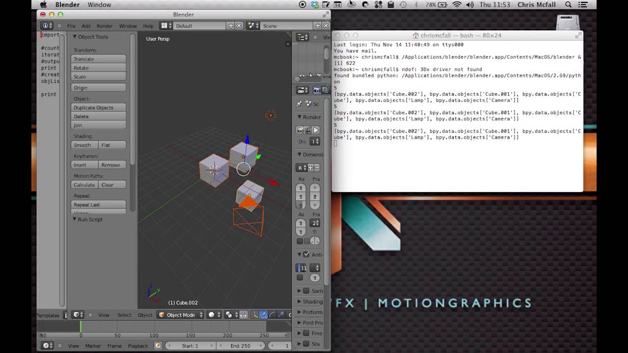 Quick Tip How to open Blender console on MacOSX on Vimeo