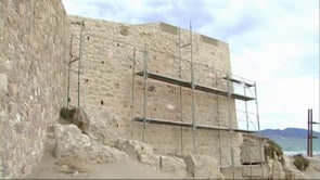 Obres de consolidació a la Miranda de Sant Martí d'Empúries