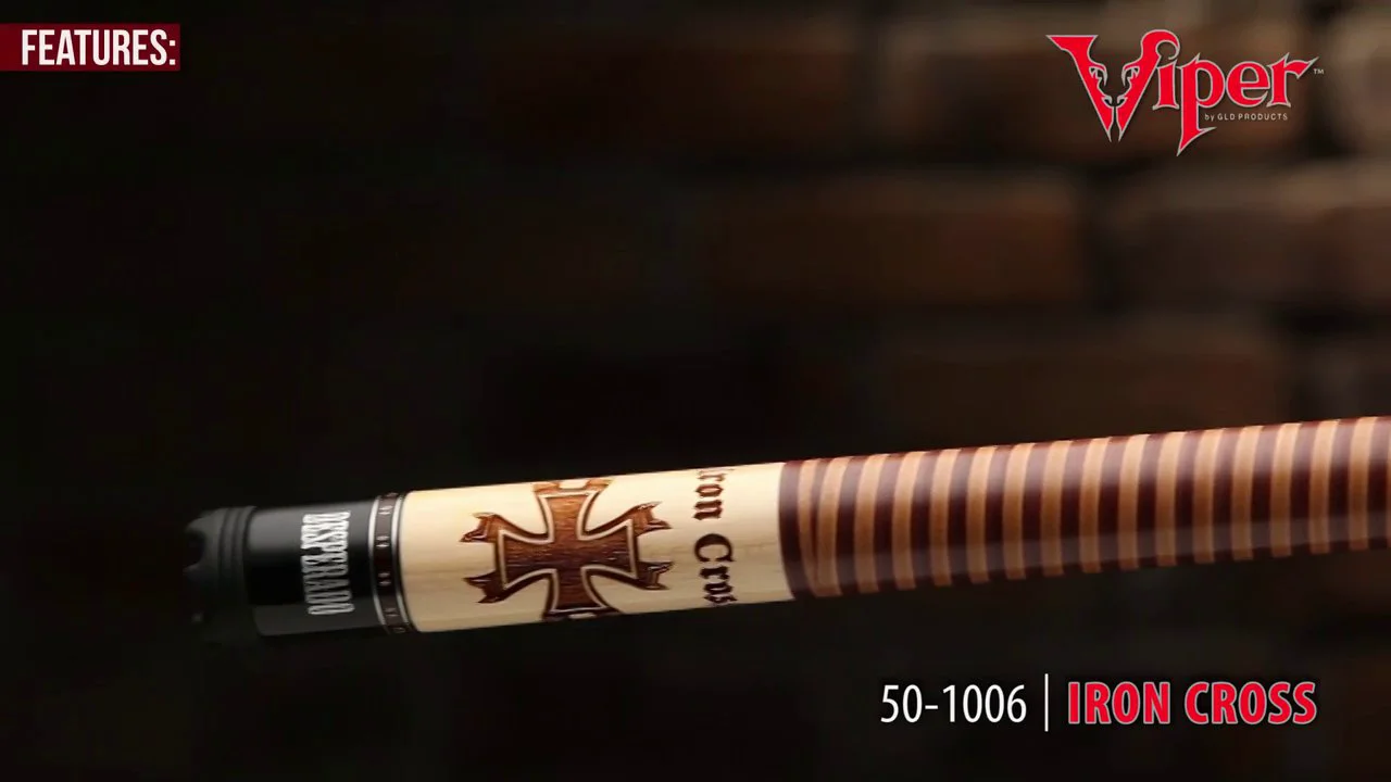 Viper Desperado Iron Cross Billiard/Pool Cue Stick 20 Ounce