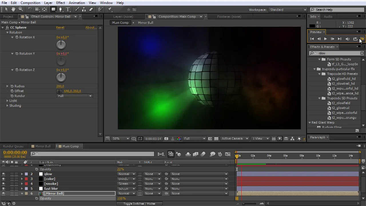 After Effects Tutorial: Mirror ball animation done in after effects CC ...