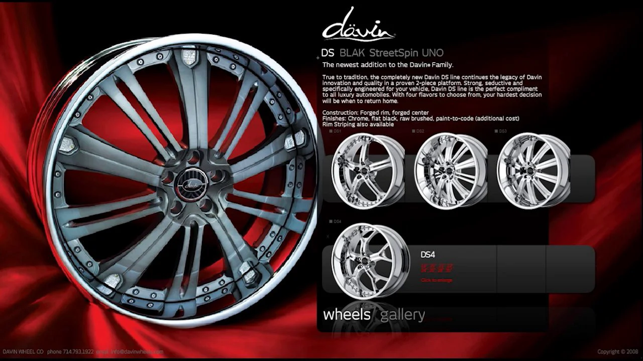 The 2008 Davin Wheels Collection Web Site on Vimeo