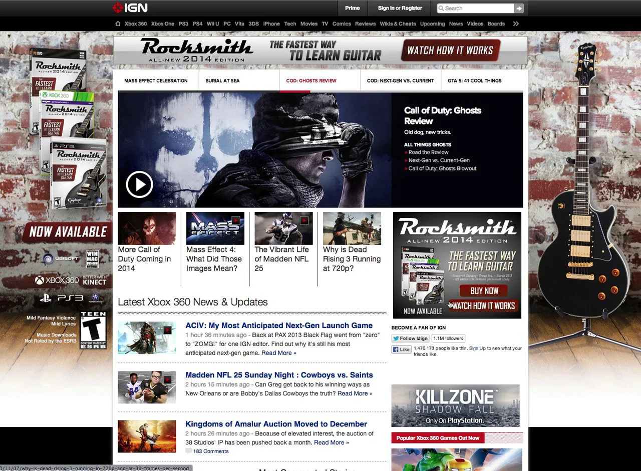 Rocksmith 2014 IGN Takeover - Unfold Agency on Vimeo