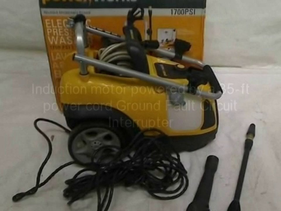 Powerworks 51102 1700 PSI Electric Pressure Washer 1.4GPM with Quiet