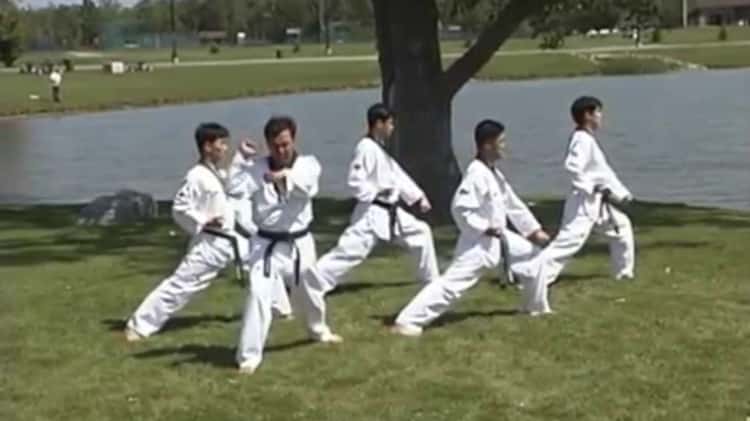 Taekwondo forms yellow outlet belt