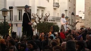 Els Geganters encenen l'enllumenat nadalenc