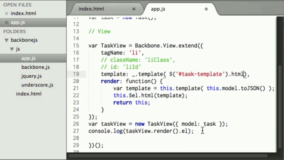 #08 外部templateを使おう | Backbone.js入門 - プログラミングならドットインストール