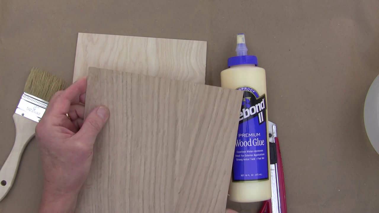 Gluing Wood Veneer With Carpenter's Glue Copyright 2017 on Vimeo